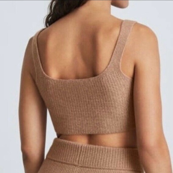 Everlane Camel Tan The Cozy Stretch Cropped Wool Blend Tank Top - Picture 3 of 9